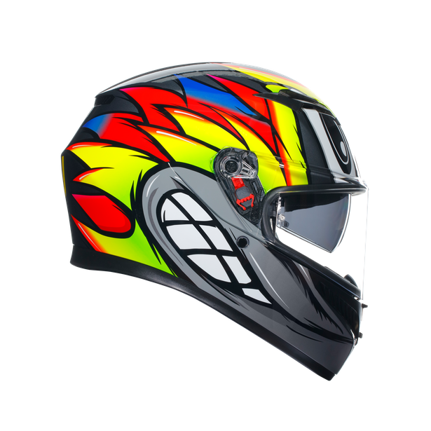 Prilba AGV K3 BIRDY 20 Grey Yellow Red